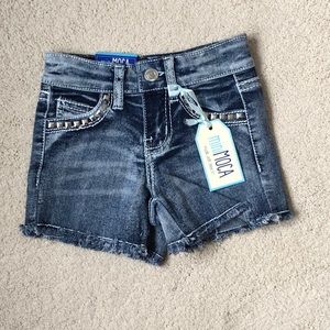 Girls Minimoca Studded Jean Shorts NWT 4